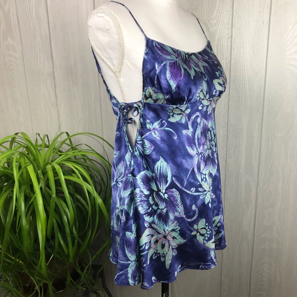 Victoria’s Secret Silk vintage side tie adjustable spaghetti strap teddy